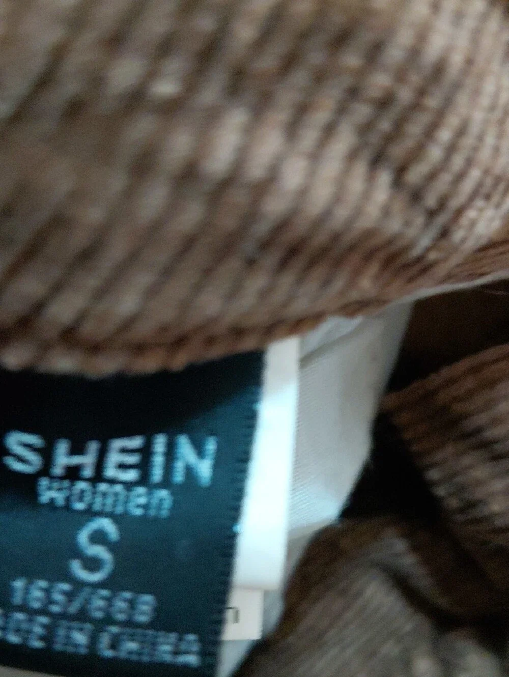 SHEIN Brown Corduroy Flared Jeans